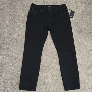 True Religion Geno Jeans Mens W34 L32 Black Relaxed Slim Straight Stretch Denim